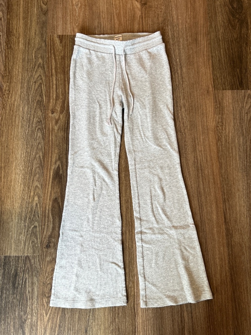 Aritzia Sunday Best Waffle Flare Pants Gray Women’s XS
